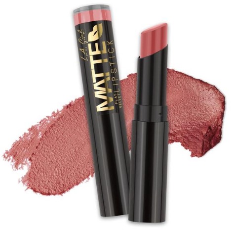 LA Girl Matte Flat Velvet Lipstick - Hush image