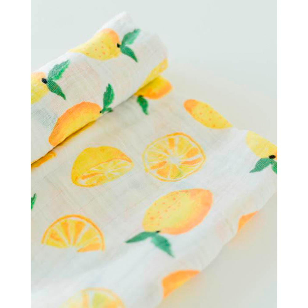 Little Unicorn: Cotton Muslin Swaddle - Lemon (Single) image