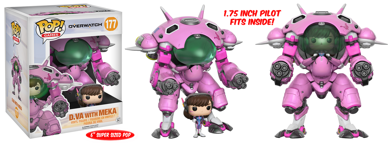 Overwatch – D.VA & Meka 6" Pop! Vinyl Figure image