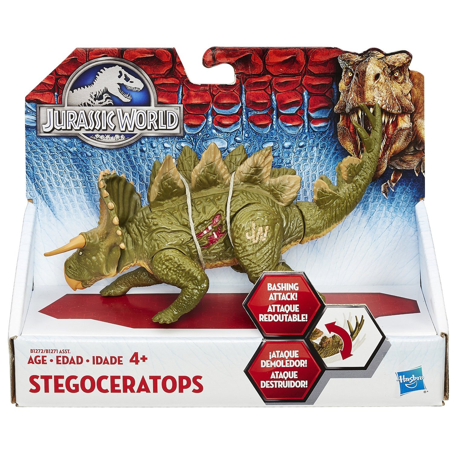 Jurassic World - Bashers & Biters Figure - Stegoceratops | Toy | at