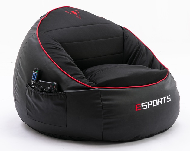 Esport Gaming Bean Bag Chair (Black & Red)