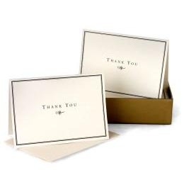 Black & Cream Thank You Note Cards image