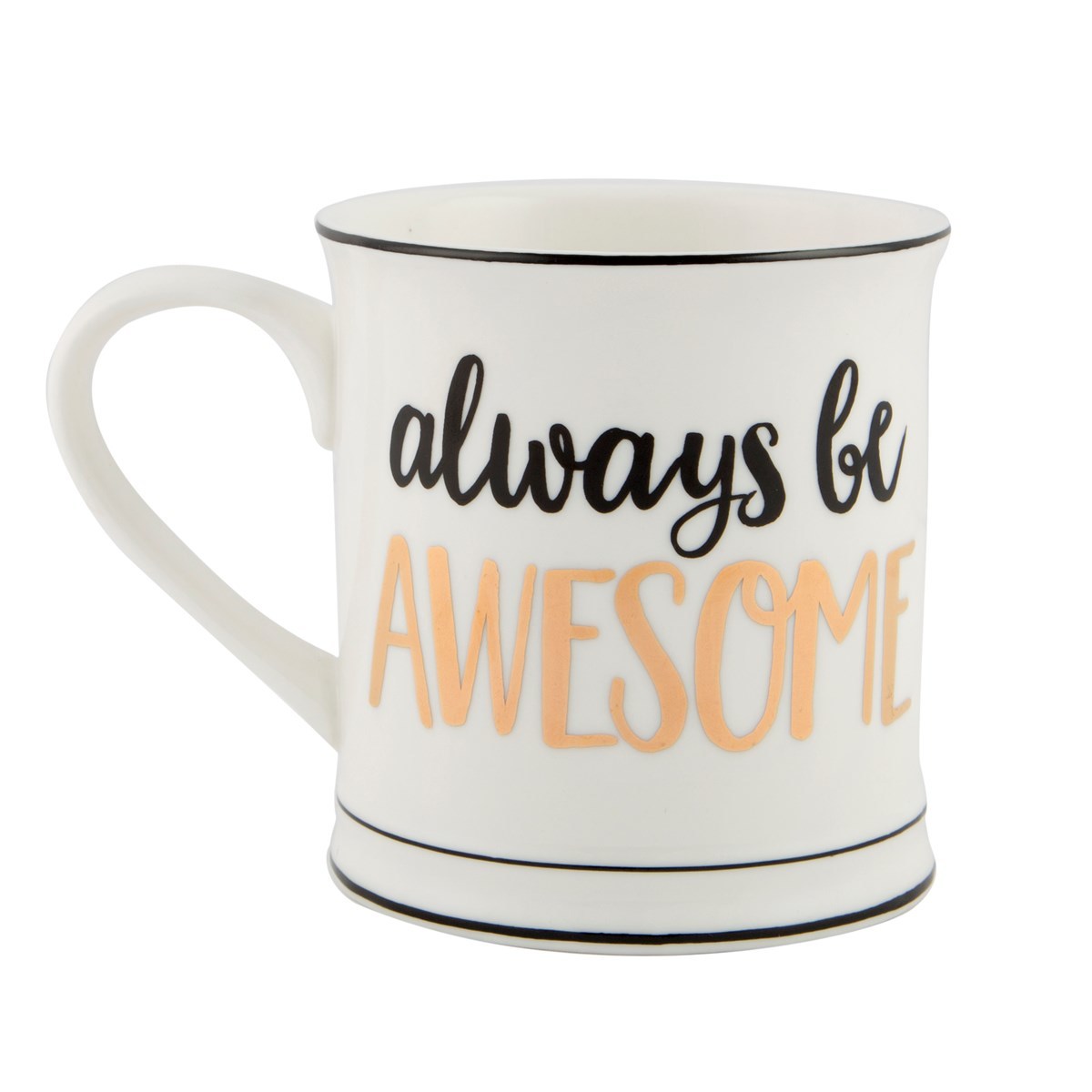 Metallic Monochrome Mug (Always Be Awesome) image