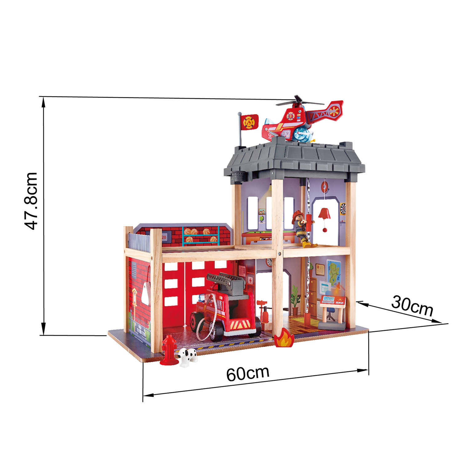 Hape: Fire Station Wooden Playset image