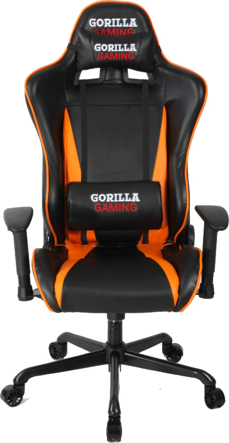 Gorilla Gaming Commander Chair - Orange & Black for image