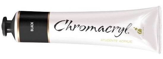 Chromacryl Students' Acrylic Paint 75ml (Black)