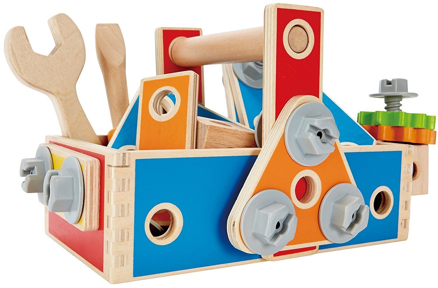 Hape: Handyman Go To Caddy - Wooden Tool Box Set