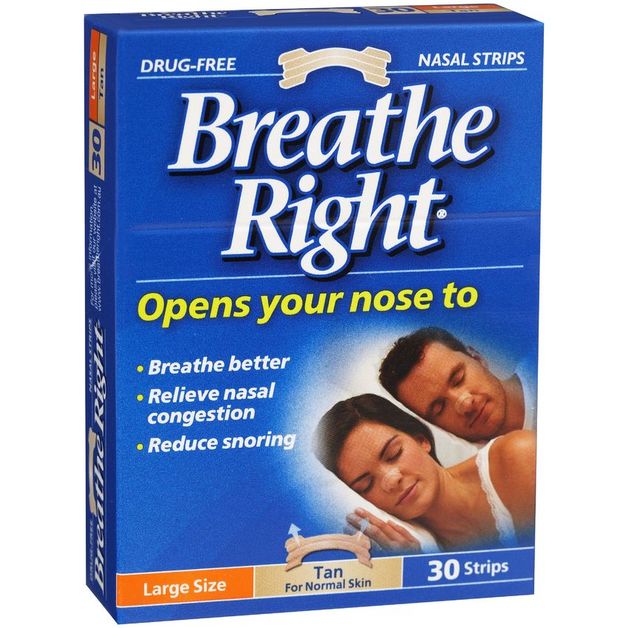 Buy Breathe Right Nasal Strips Tan Large (30 pack) at Mighty Ape NZ