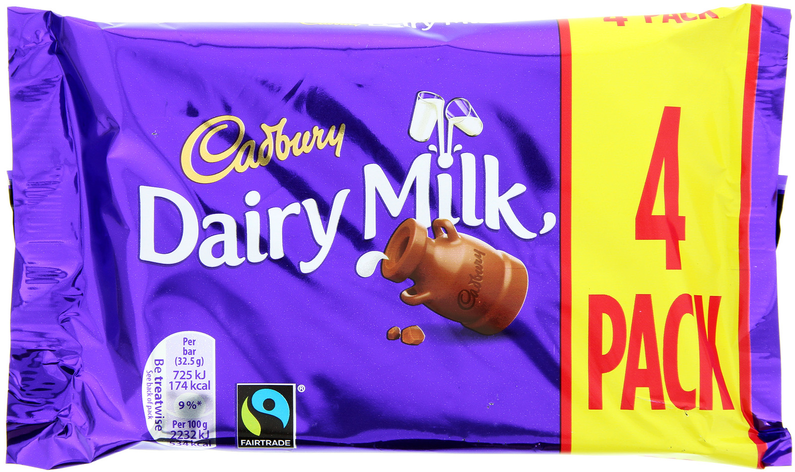 Cadbury Dairy Milk Chocolate Bars 4pk image