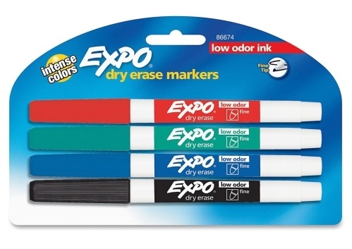 EXPO: Dry-Erase Whiteboard Marker Set - 4pc image