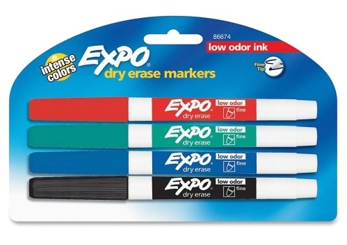 EXPO: Dry-Erase Whiteboard Marker Set - 4pc