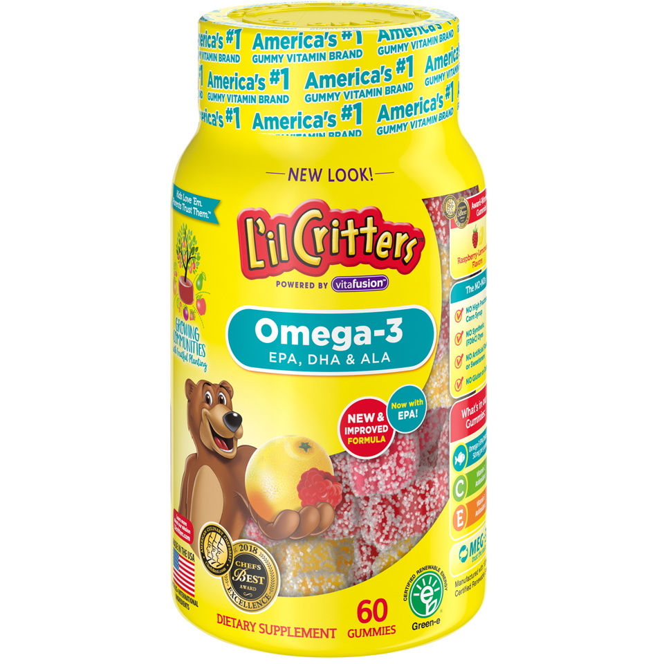 Buy L'il Critters Omega 3 Kids Gummy Bears (60's) at Mighty Ape NZ