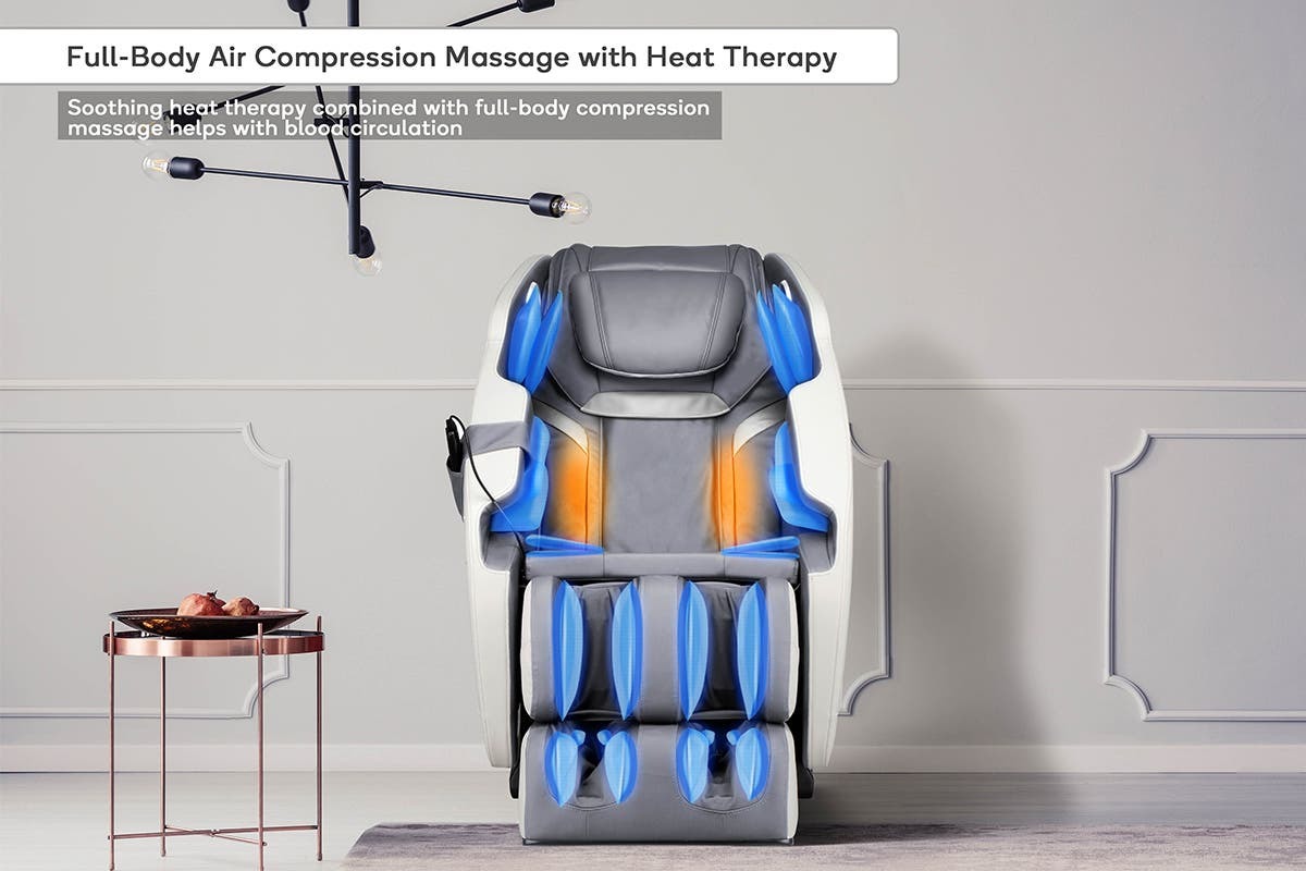 Kogan S1 ZeroGravity Heated Shiatsu Massage Recliner Chair (Grey) at