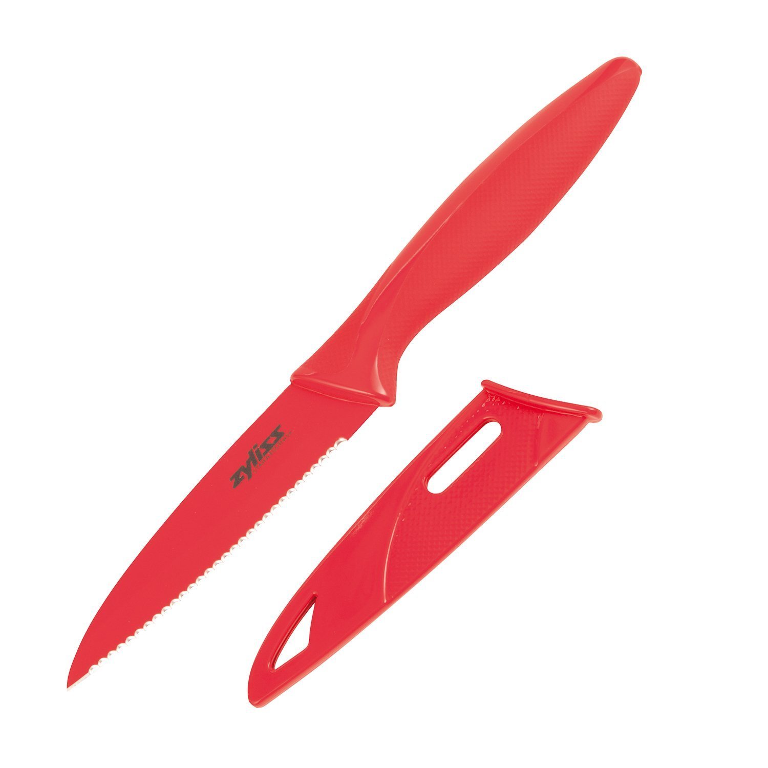 Zyliss Serrated Paring Knife with Safety Cover (10cm) at Mighty Ape NZ