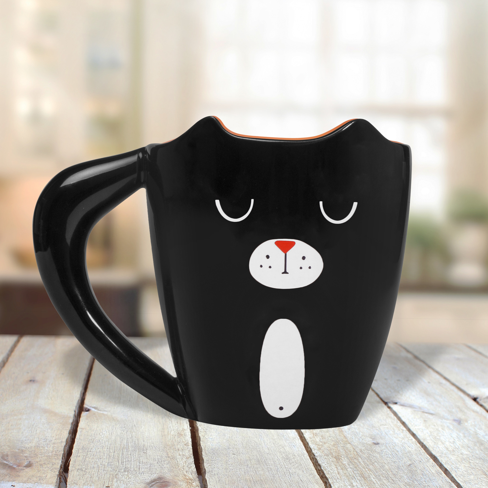 Thumbs Up: Black Cat Mug image