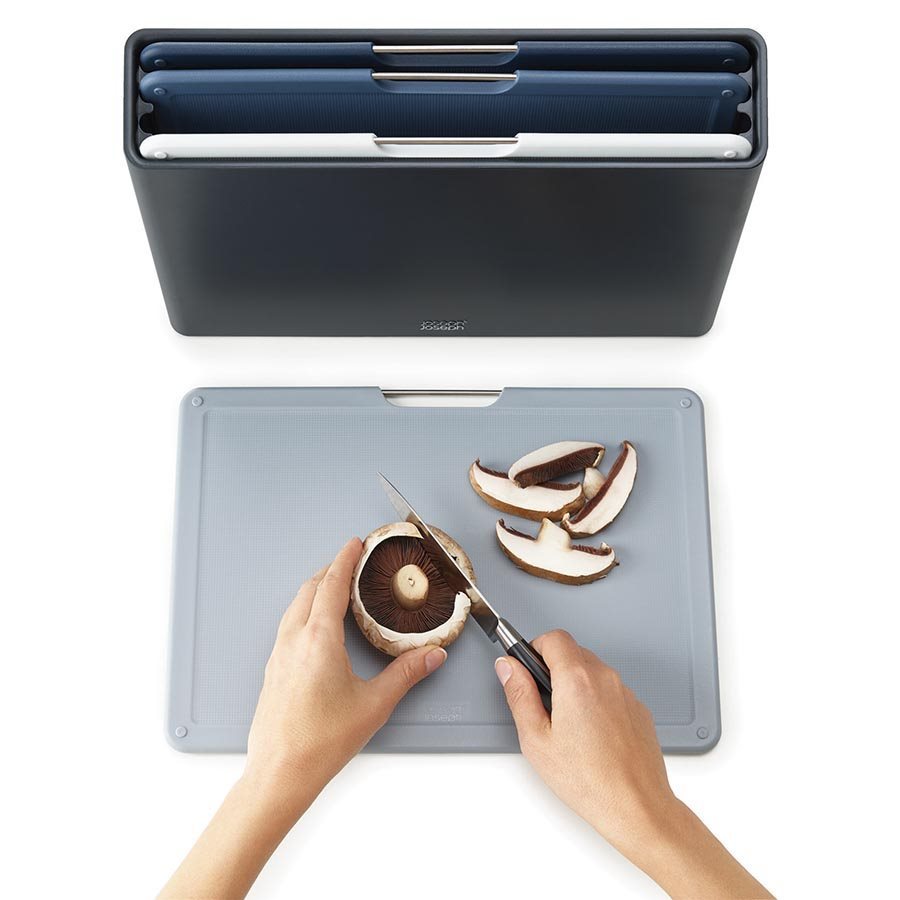 Joseph Joseph Folio Steel 4 Piece Chopping Board Set (Large) at