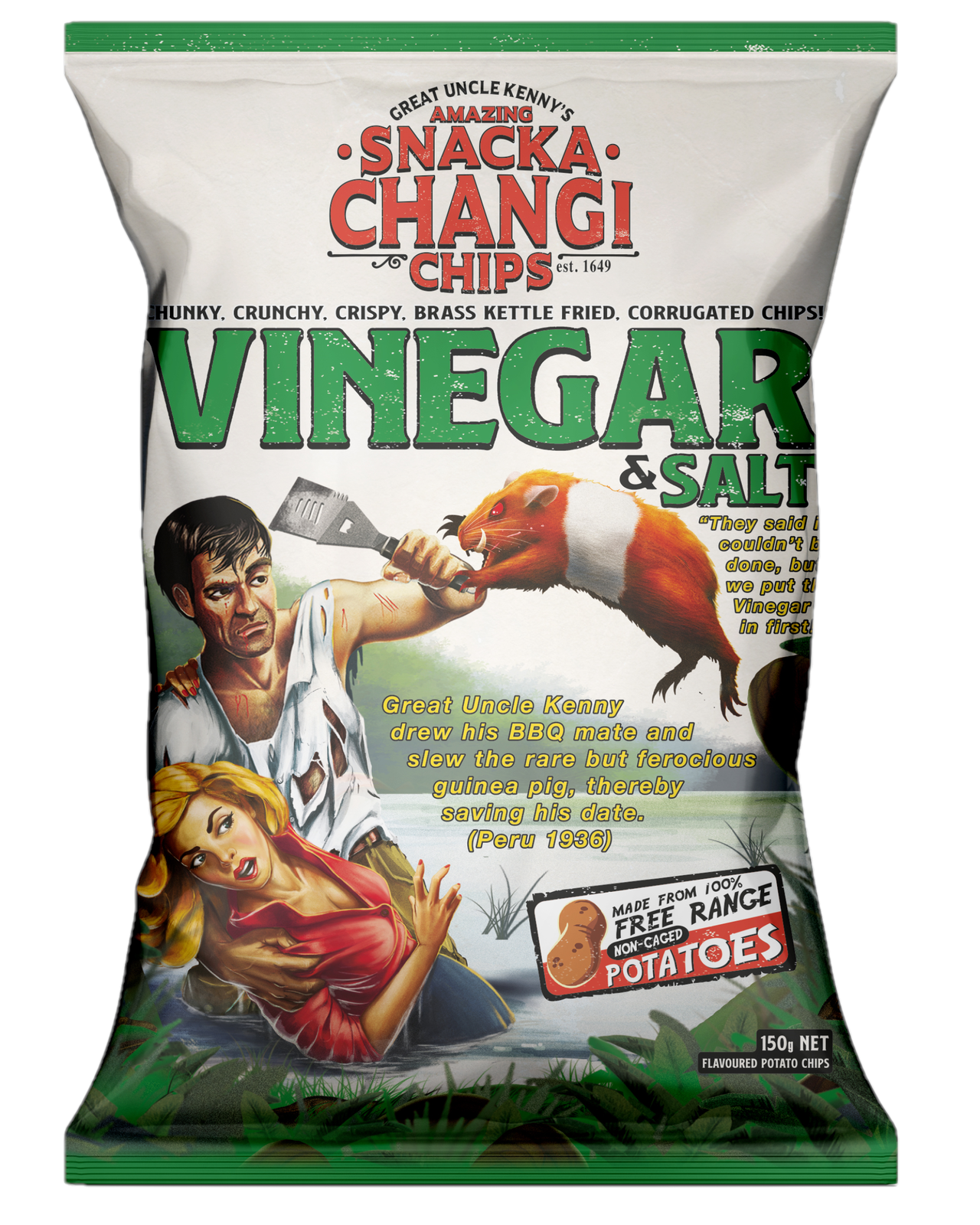 Snackachangi Vinegar & Salted Chips at Mighty Ape NZ