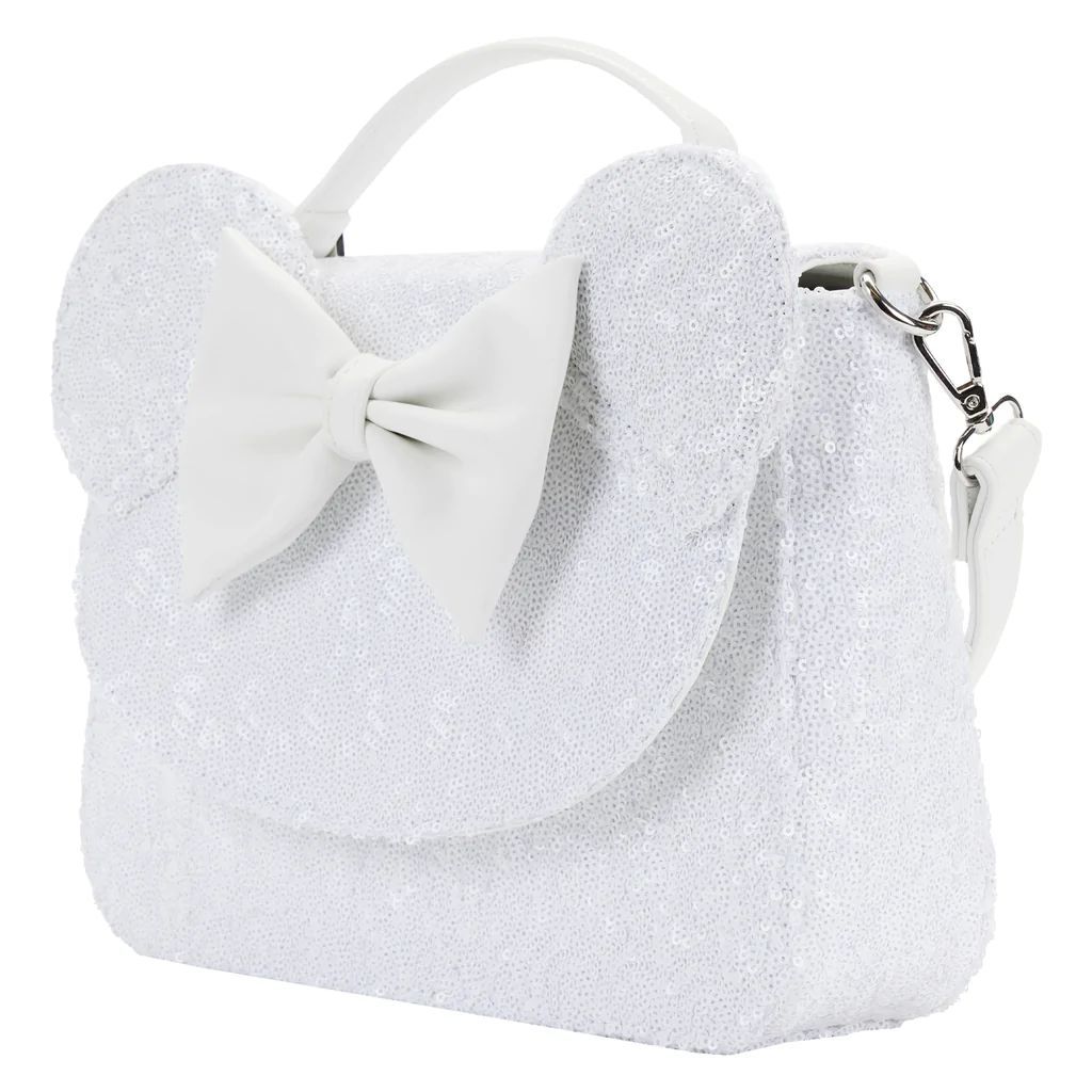 Loungefly Disney Minnie Mouse Sequin Wedding Crossbody Women's