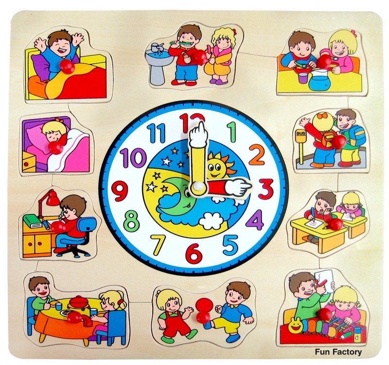 Fun Factory - Children Puzzle With Clock image