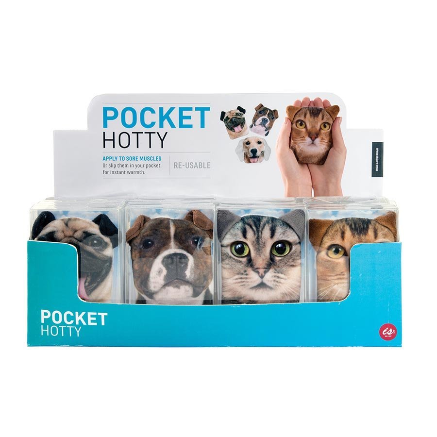 Pocket Hotty with Soft Touch Cover - Cats & Dogs