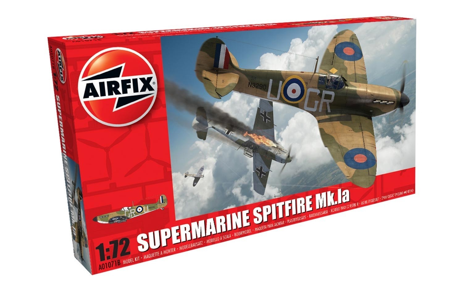 Airfix 1:72 Supermarine Spitfire Mk.Ia Scale Model Kit image