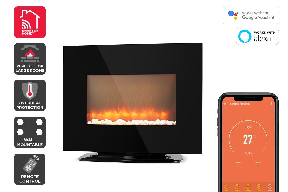 Buy Kogan SmarterHome 2000W MultiColour Flame Effect Smart Heater at