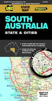 Ubd Gregorys South Australia State & Cities Map 519 8th Ed by Ubd image