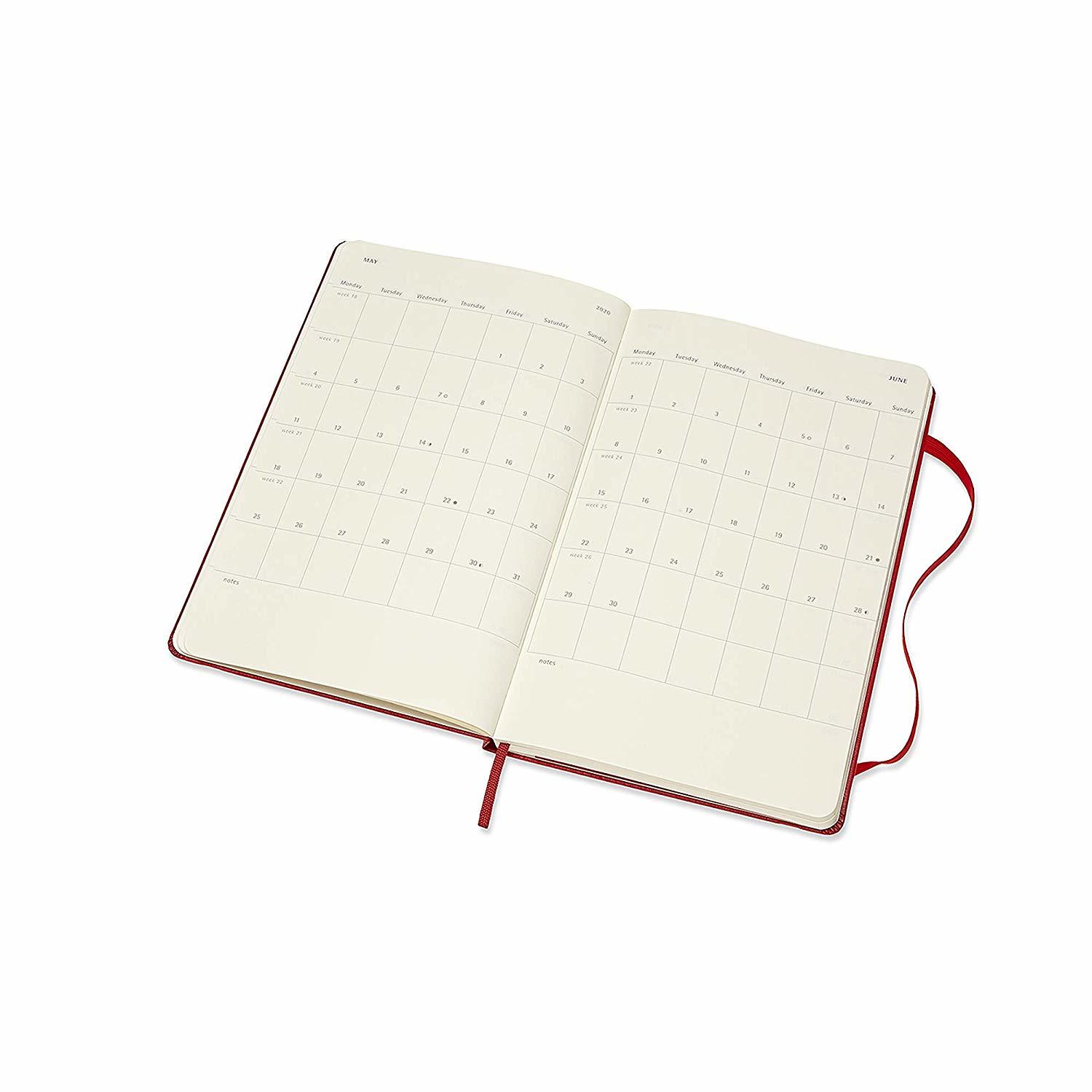 Moleskine: 2020 Diary Large Hard Cover 12 Month Weekly - Scarlet Red image