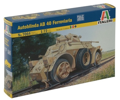 Italeri: 1/72 Autoblinda AB-40 Ferroviaria - Model Kit image