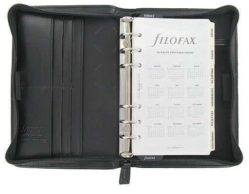 Filofax - Metropol Personal Organiser with Zip Closure - Black image