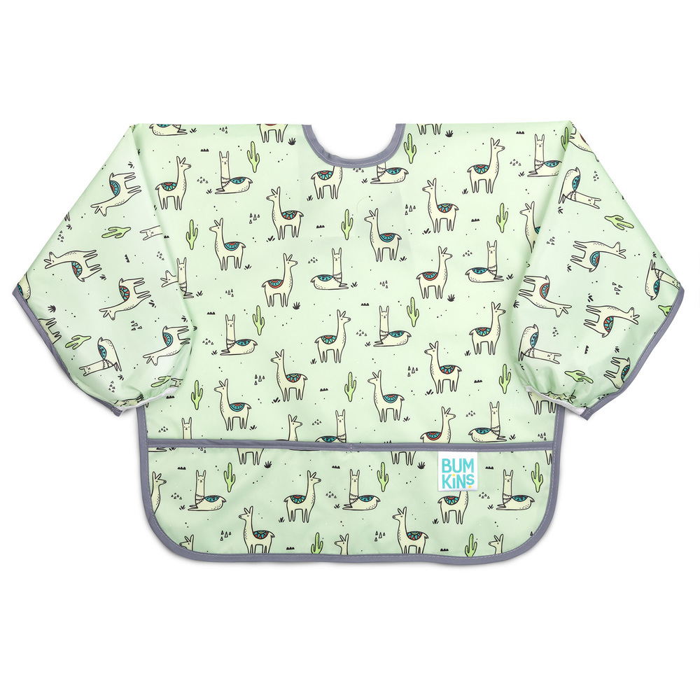 Bumkins: Waterproof Sleeved Bib - Llamas