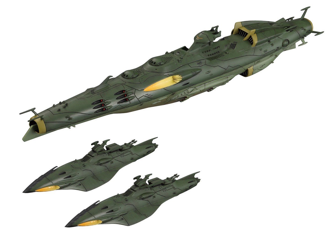 Space Battleship Yamato 2199 Garmillas Ship Set 2 1/1000 Model Kit