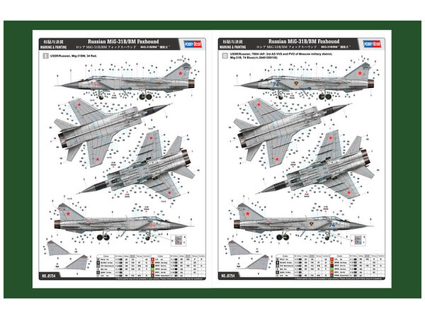 Hobby Boss: 1/48 Russian MiG-31B/BM Foxhound - Model Kit