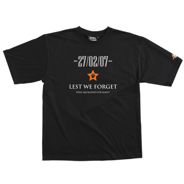 Lest We Forget - Tshirt (Black) Large for image