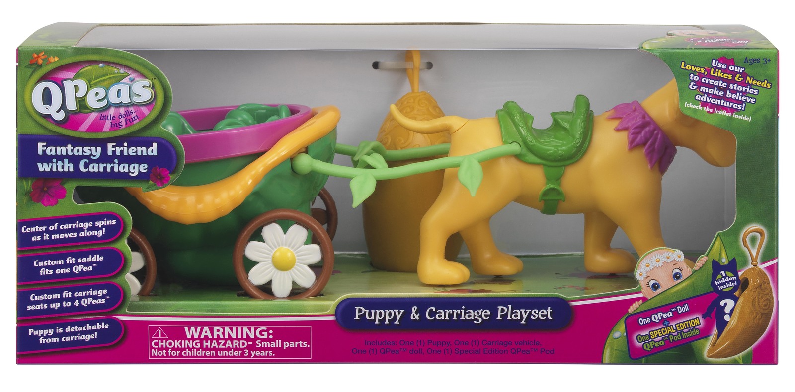 QPeas: Animal Carriages - Puppy Playset