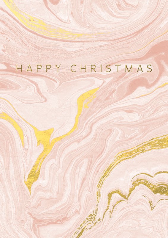 Hammond Gower: Happy Xmas (Marbled) - Greeting Card image