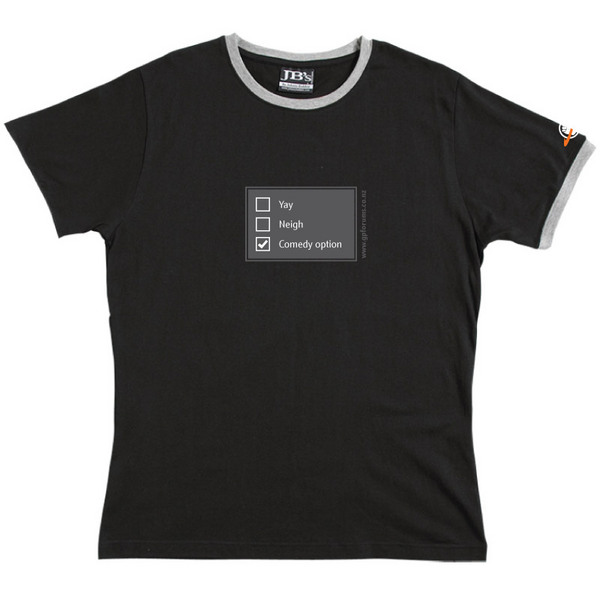Poll - Ringer Tee (Black) for image