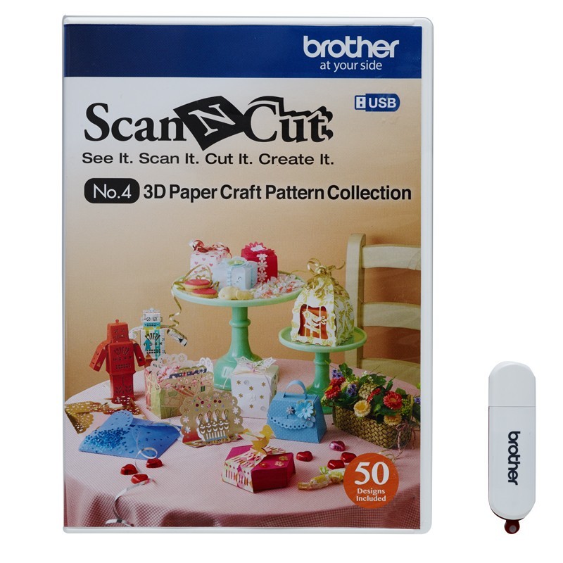 Brother Scan N Cut USB4 3D Paper Craft Pattern Collection