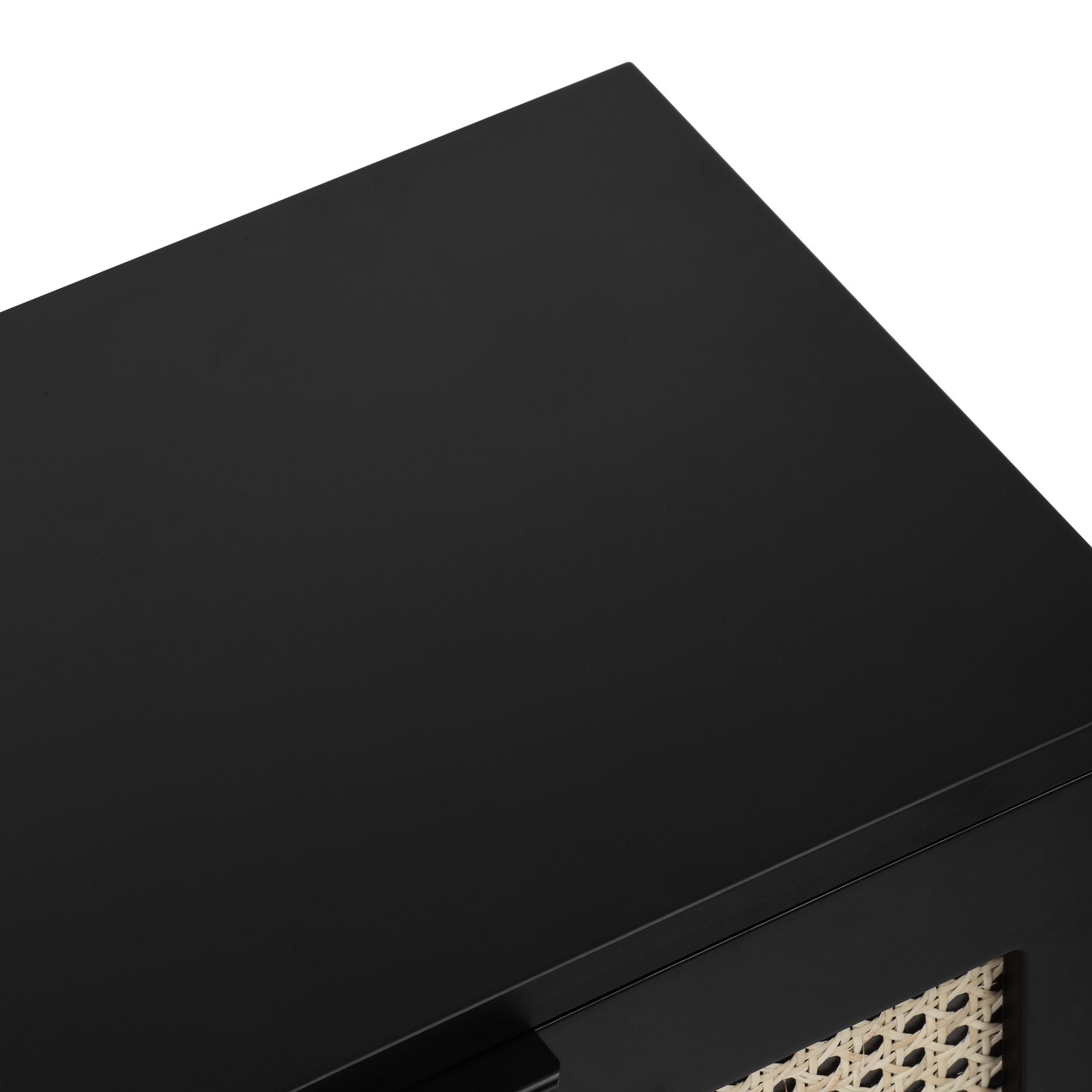 Buy Rattan Bedside Table Black at Mighty Ape NZ