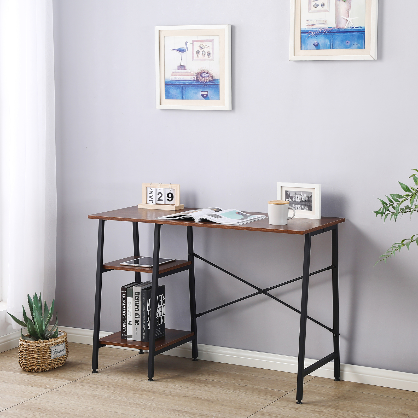Buy Toronto Desk (Walnut/Black) at Mighty Ape NZ