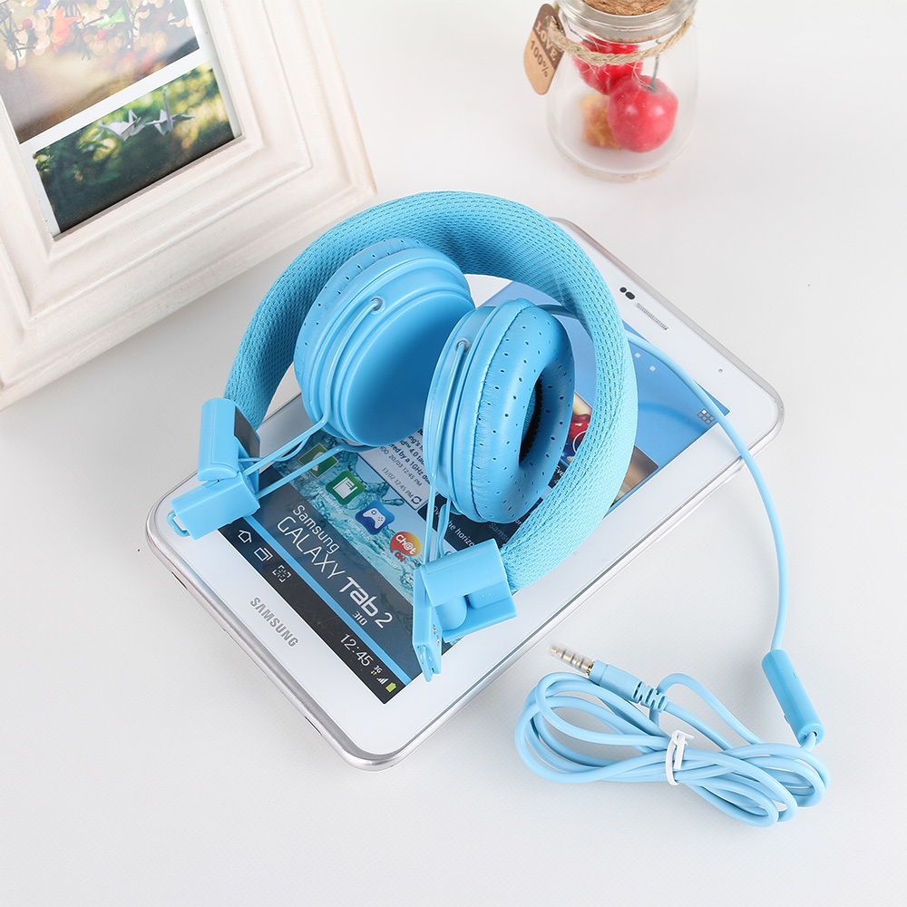 Music On-Ear Earphones with Microphone - Blue image