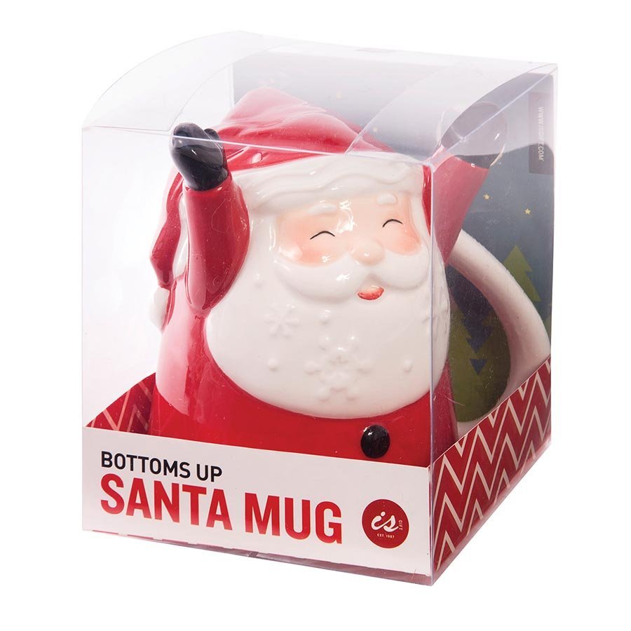 Bottoms Up Santa Mug