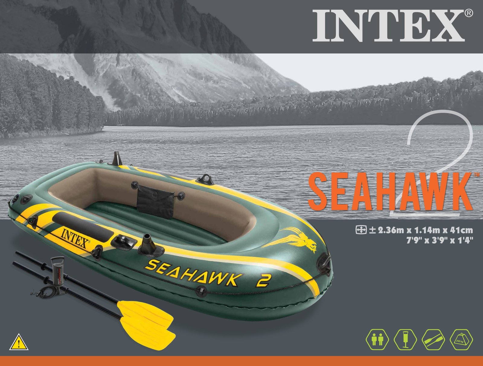 Buy Intex: Seahawk 2 Boat Set at Mighty Ape NZ