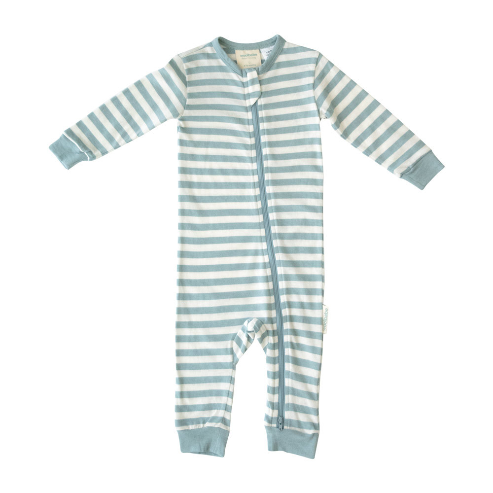 Woolbabe Merino/Organic Cotton PJ Suit - Tide (1 Year) image