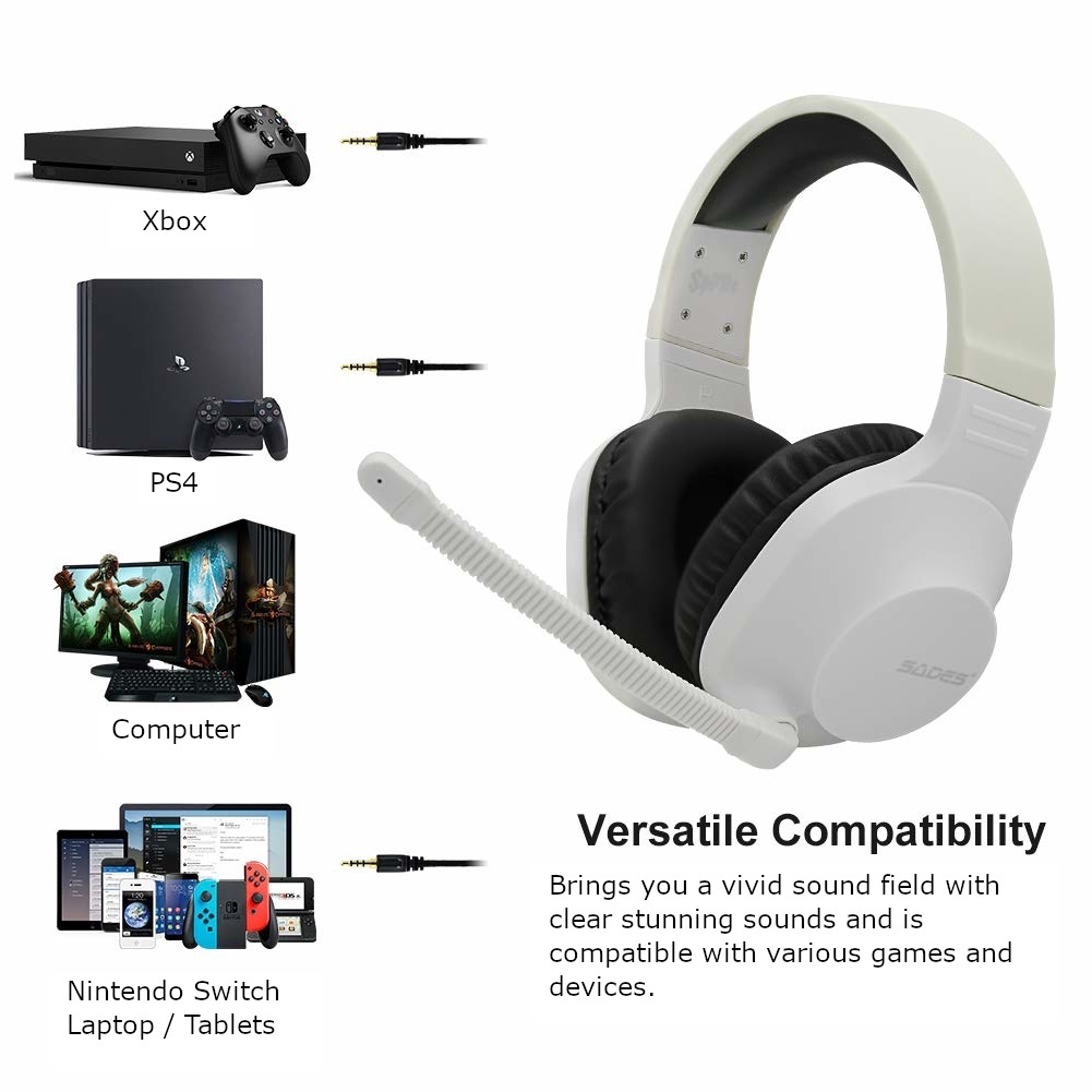 SADES Spirits Universal Gaming Headset (White) image