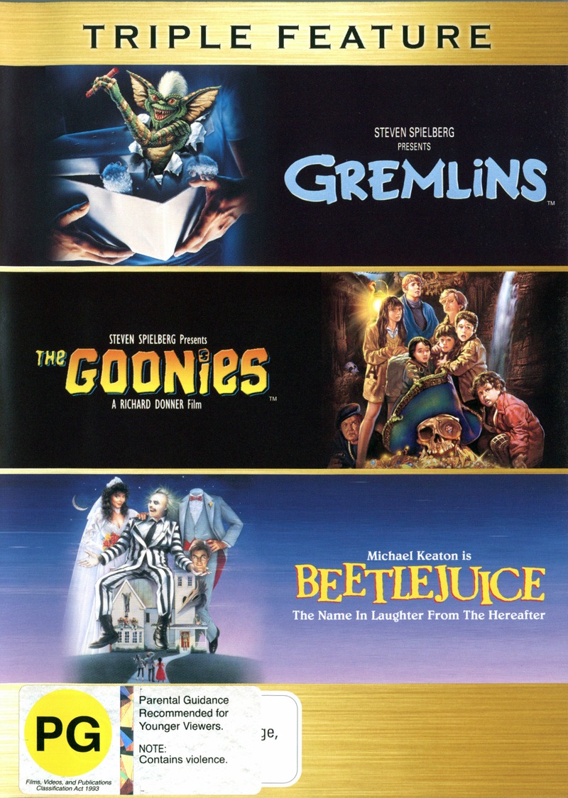 Gremlins / Goonies / Beetlejuice - Triple Feature (3 Disc Set) on DVD image