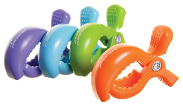 Strollerbuddy® Stroller Clips - Blue/Orange/Purple/Green image