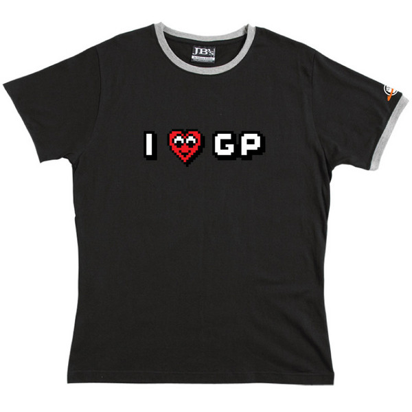 I Heart GP - Ringer Tee (Black) for image