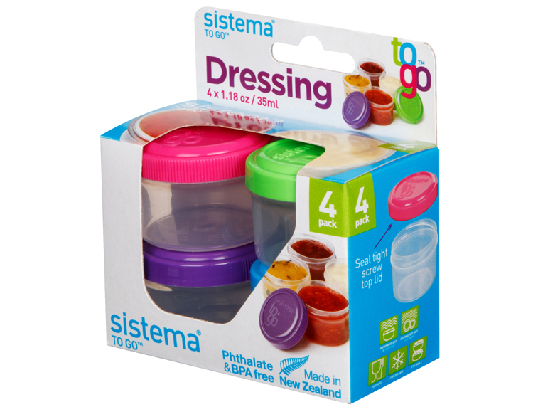 Sistema To Go Dressing Pot - 4 Pack (35ml)