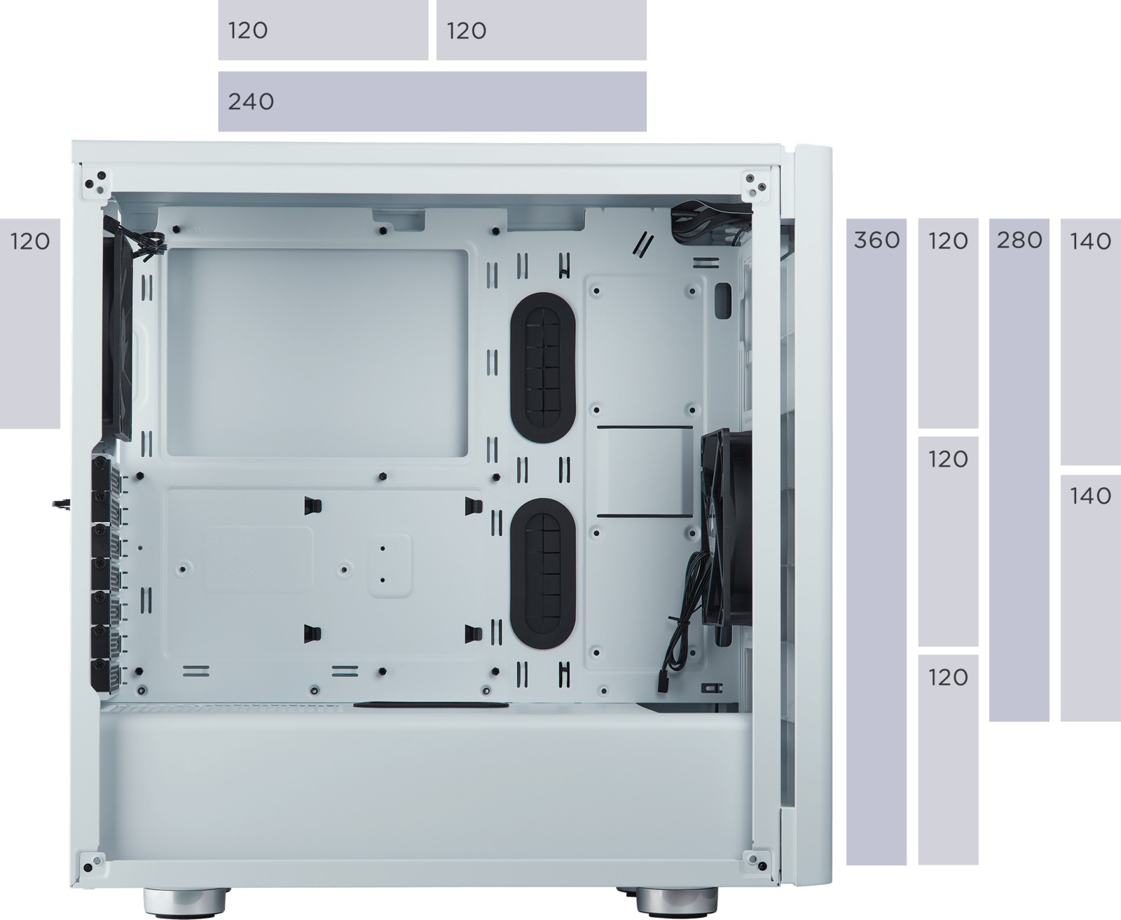 Corsair: Carbide Series 275R Tempered Glass Mid-Tower Gaming Case White